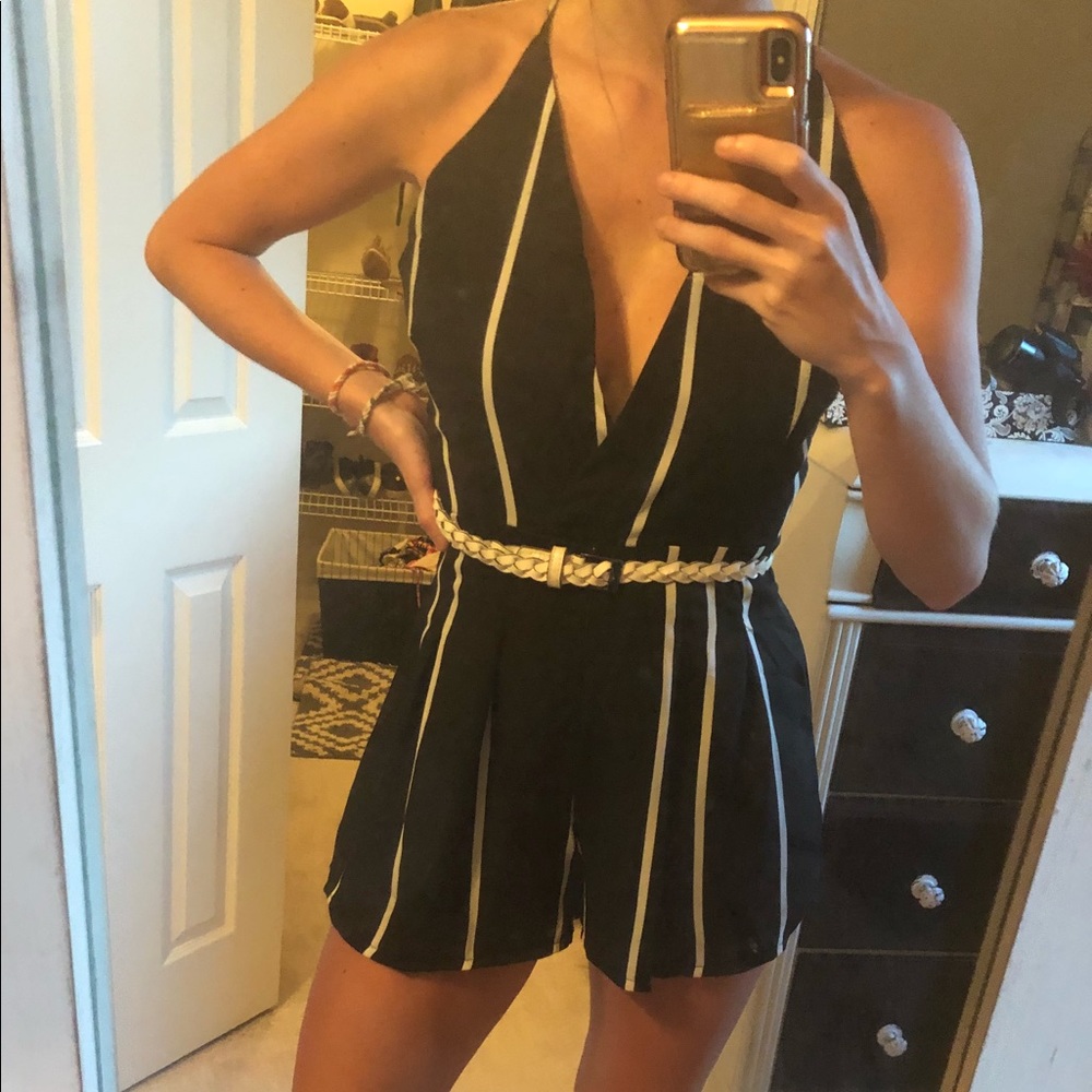 Striped romper